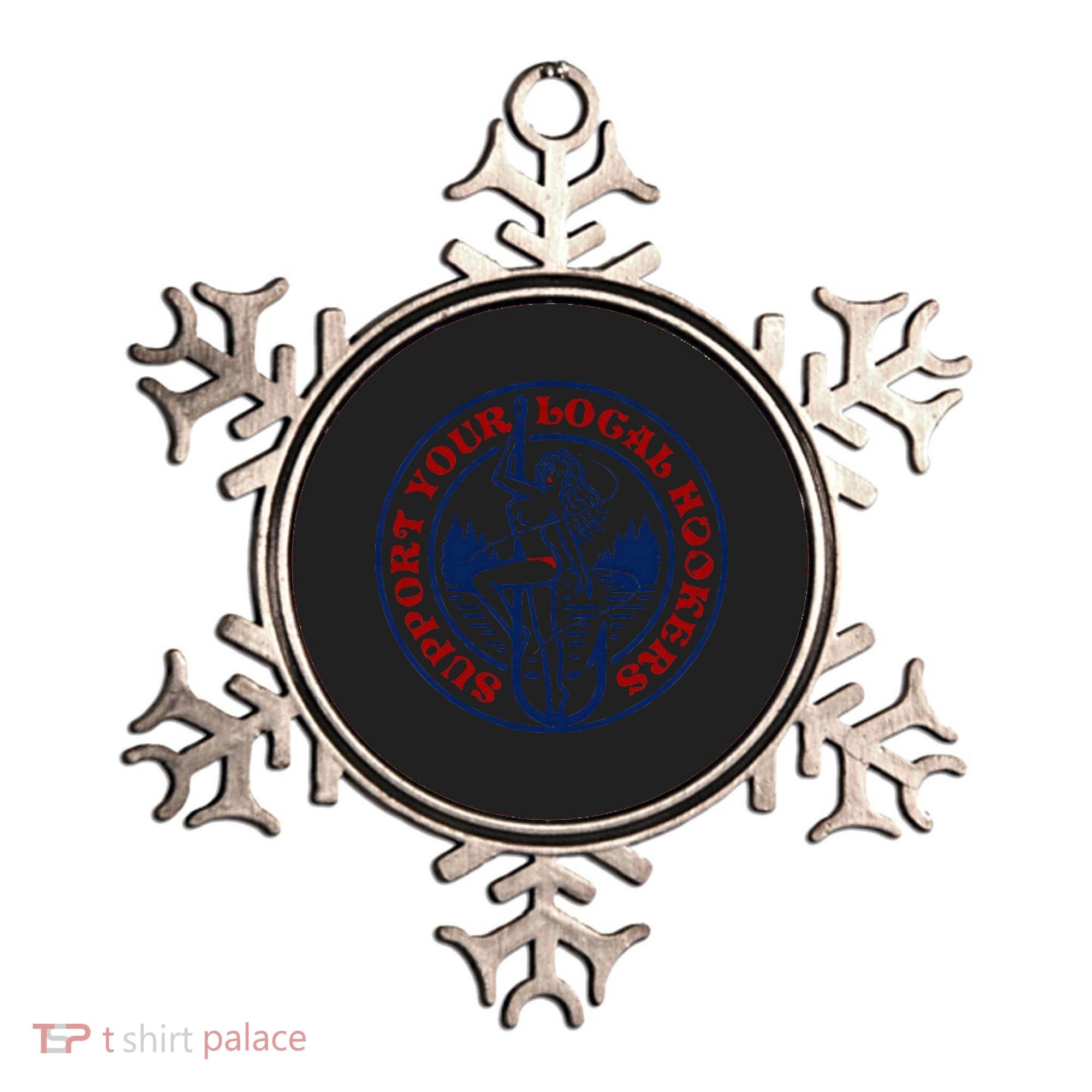 Funny Fishing Support Your Local Hookers Top For Dad Ornament