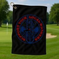 Funny Fishing Support Your Local Hookers Top For Dad Golf Towel thumb 1