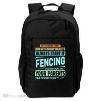 Funny Fencing Sport Pun Backpack thumb 0