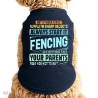 Funny Fencing Sport Pun Doggie Tank thumb 0