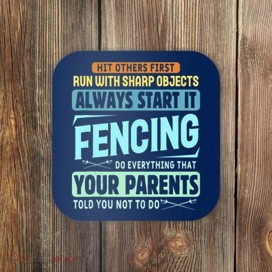 Funny Fencing Sport Pun Coaster