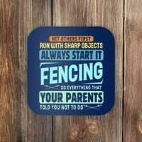 Funny Fencing Sport Pun Coaster thumb 0