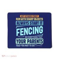 Funny Fencing Sport Pun Mousepad thumb 0