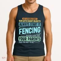 Funny Fencing Sport Pun Tank Top thumb 3