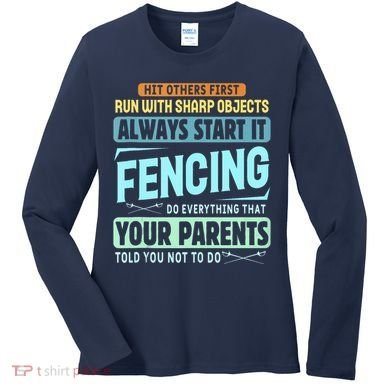 Funny Fencing Sport Pun Women's Long Sleeve Shirt