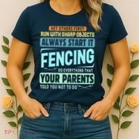 Funny Fencing Sport Pun Women's T-Shirt thumb 2