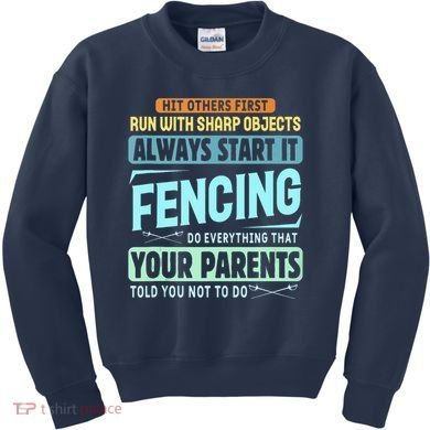 Funny Fencing Sport Pun Kids Sweatshirt