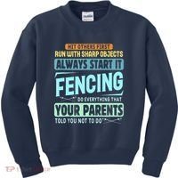 Funny Fencing Sport Pun Kids Sweatshirt thumb 0