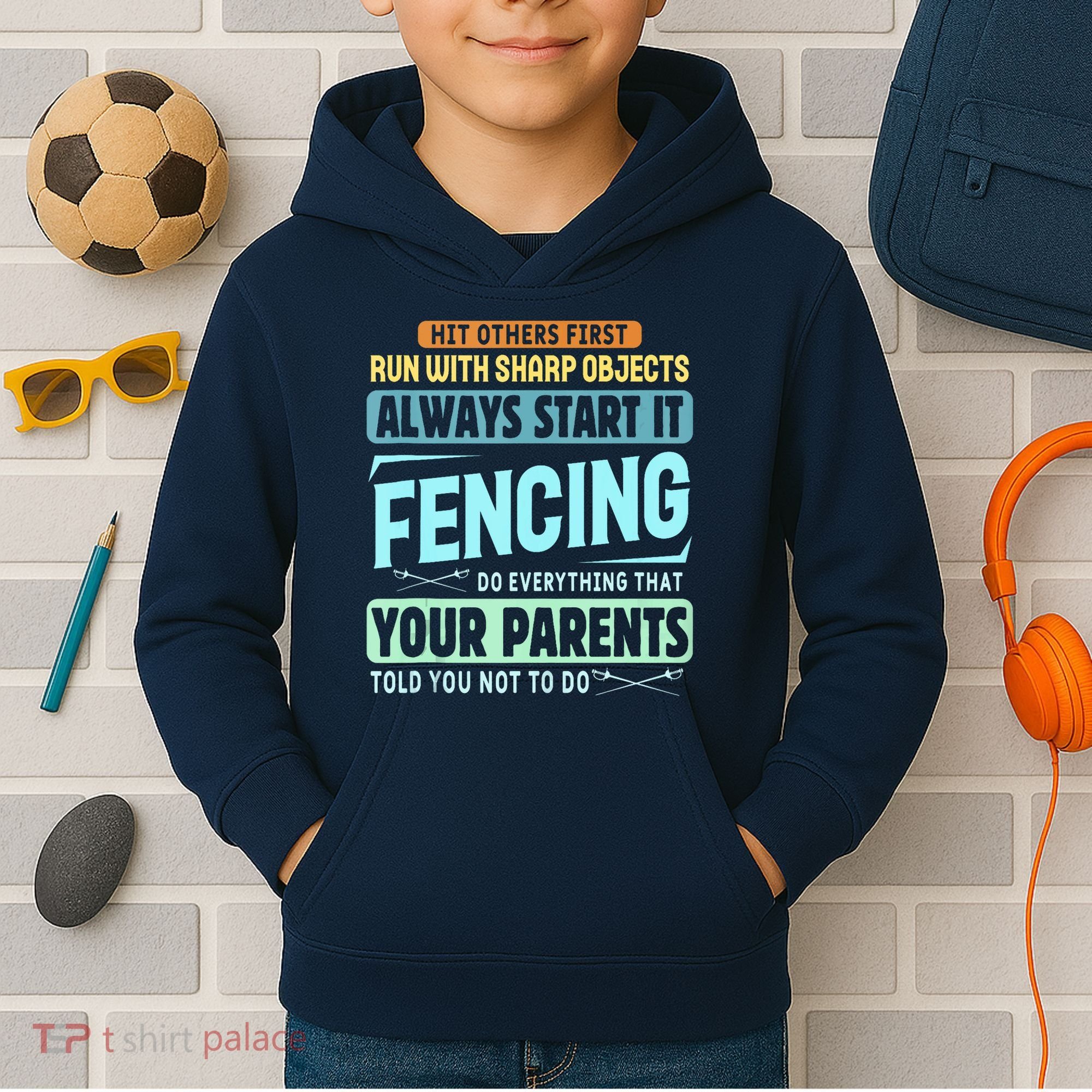 Funny Fencing Sport Pun Kids Hoodie