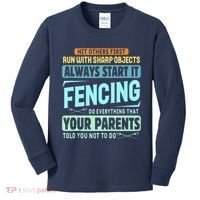 Funny Fencing Sport Pun Kids Long Sleeve Shirt thumb 0