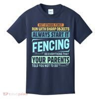 Funny Fencing Sport Pun Kids T-Shirt thumb 0