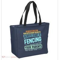 Funny Fencing Sport Pun Tote Bag thumb 2