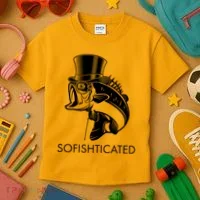 Funny Fancy Sofishticated Kids T-Shirt thumb 3