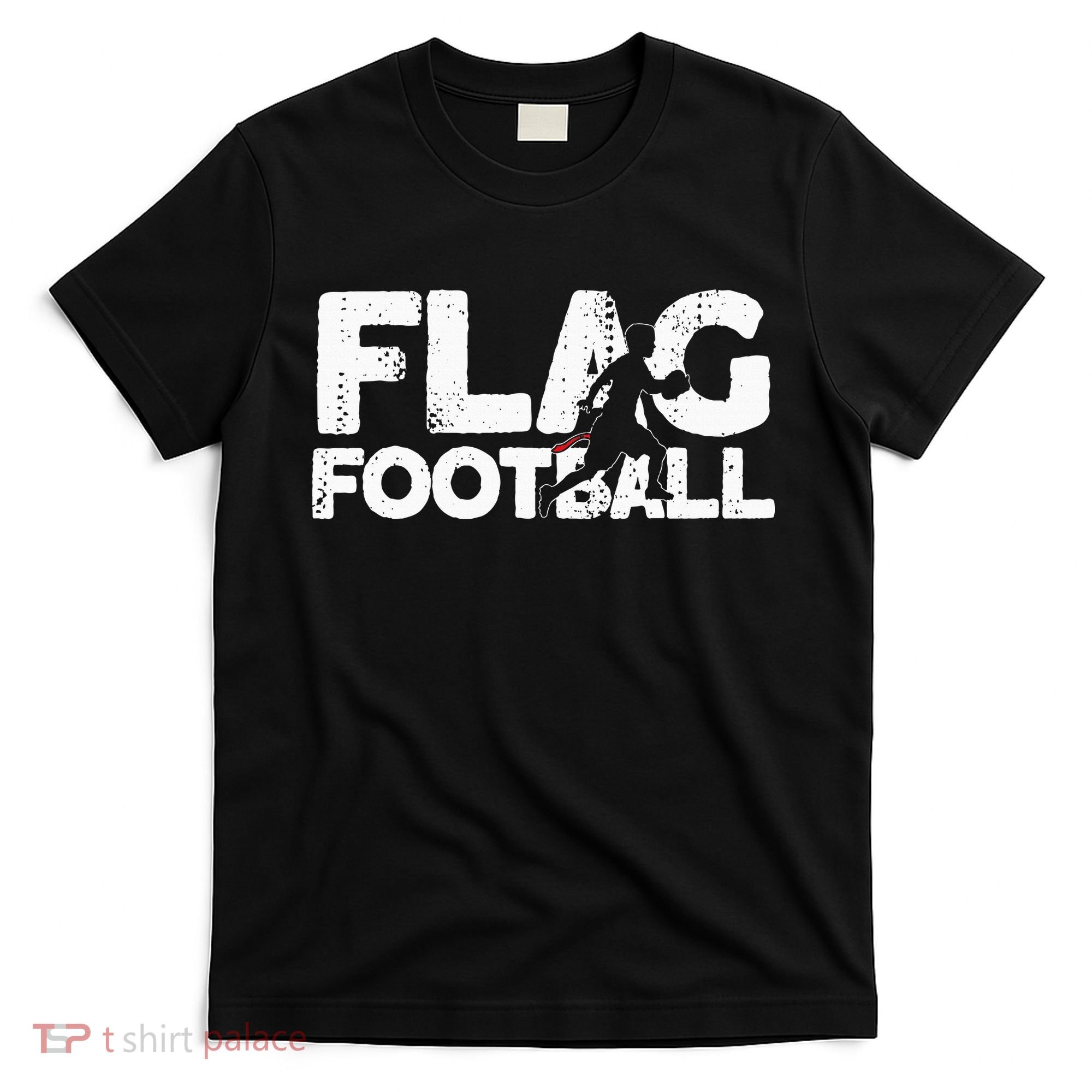 Flag Football Silhouette On Flag Football T-Shirt
