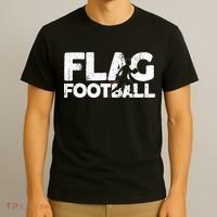 Flag Football Silhouette On Flag Football T-Shirt thumb 3