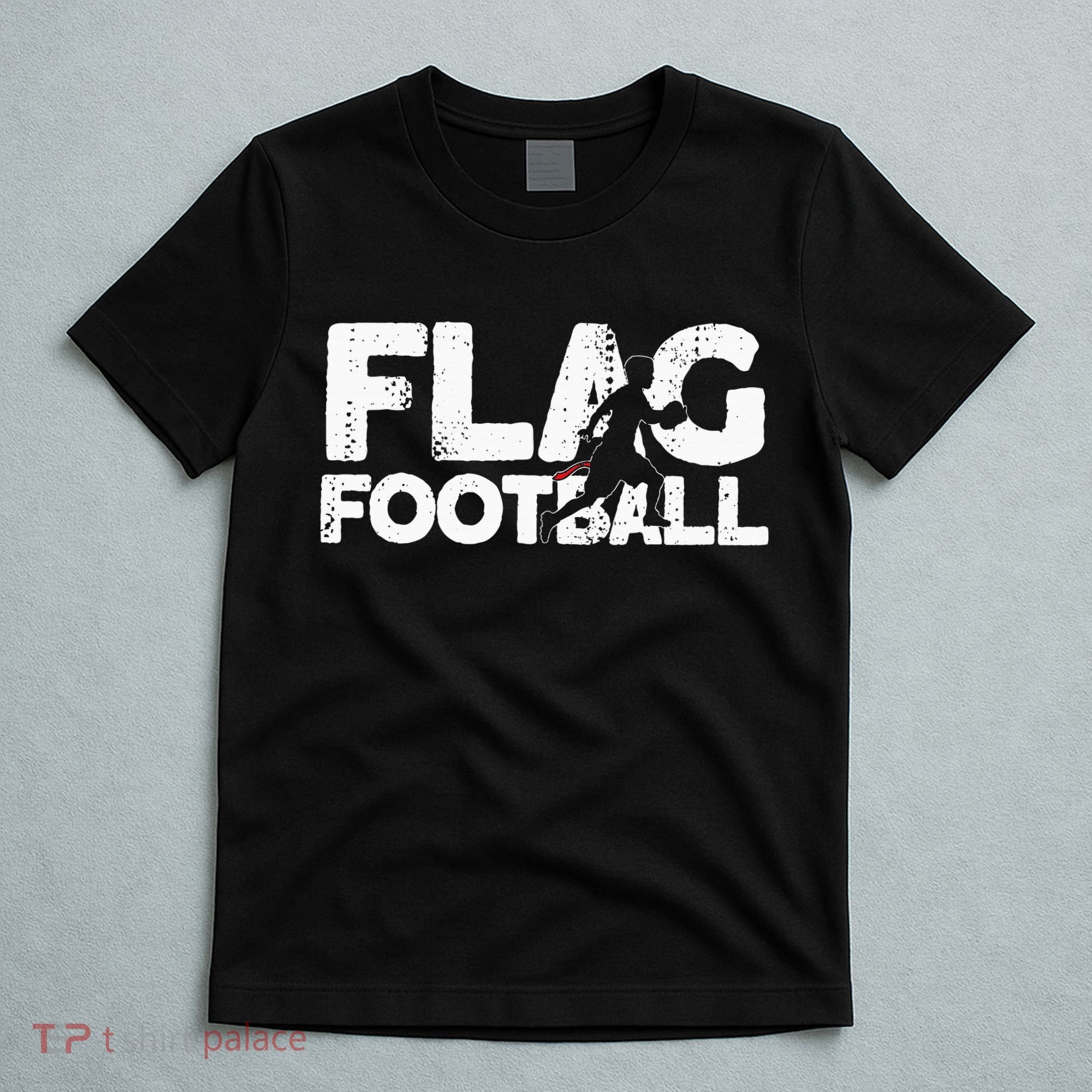 Flag Football Silhouette On Flag Football T-Shirt