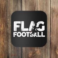 Flag Football Silhouette On Flag Football Coaster thumb 0