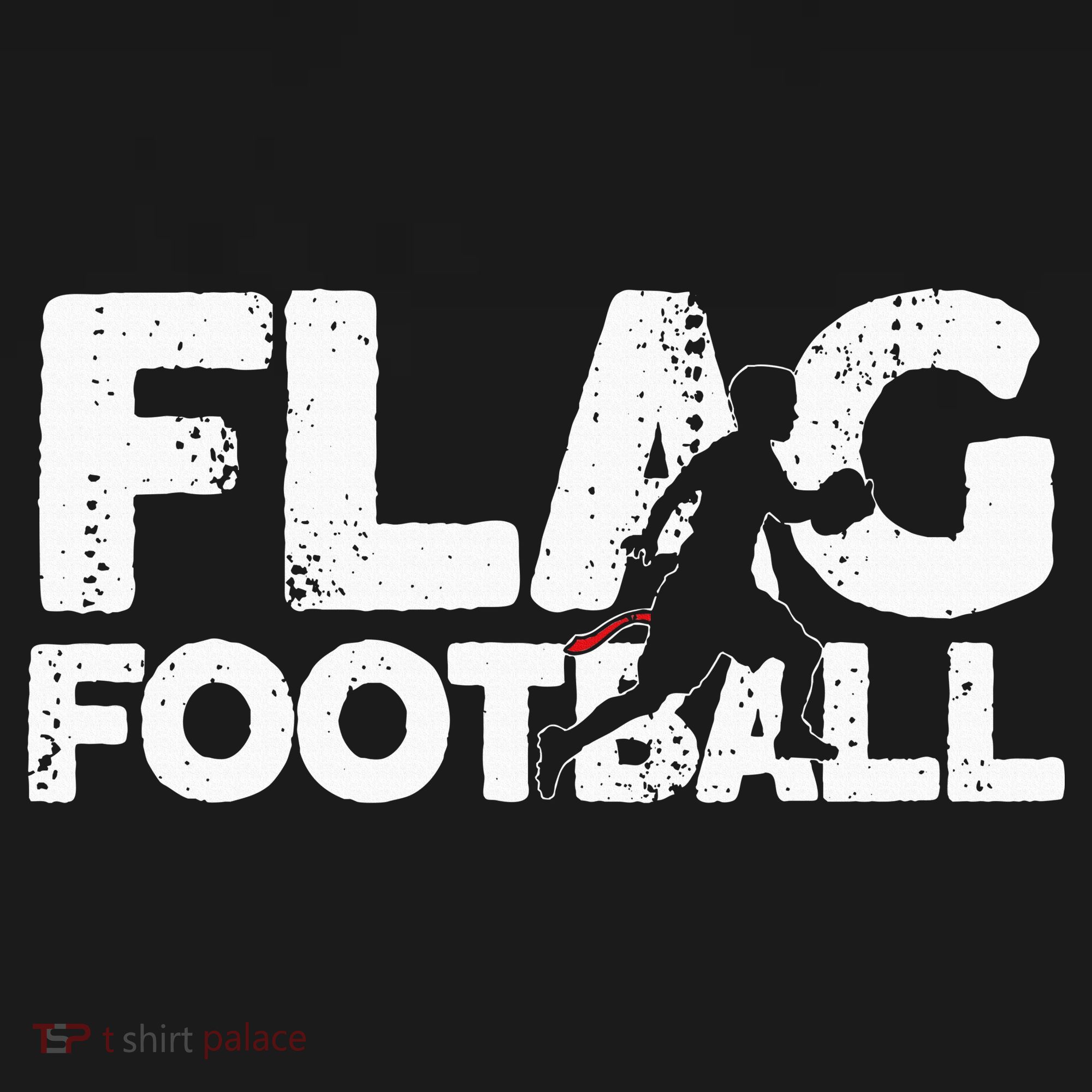 Flag Football Silhouette On Flag Football Women's Hoodie