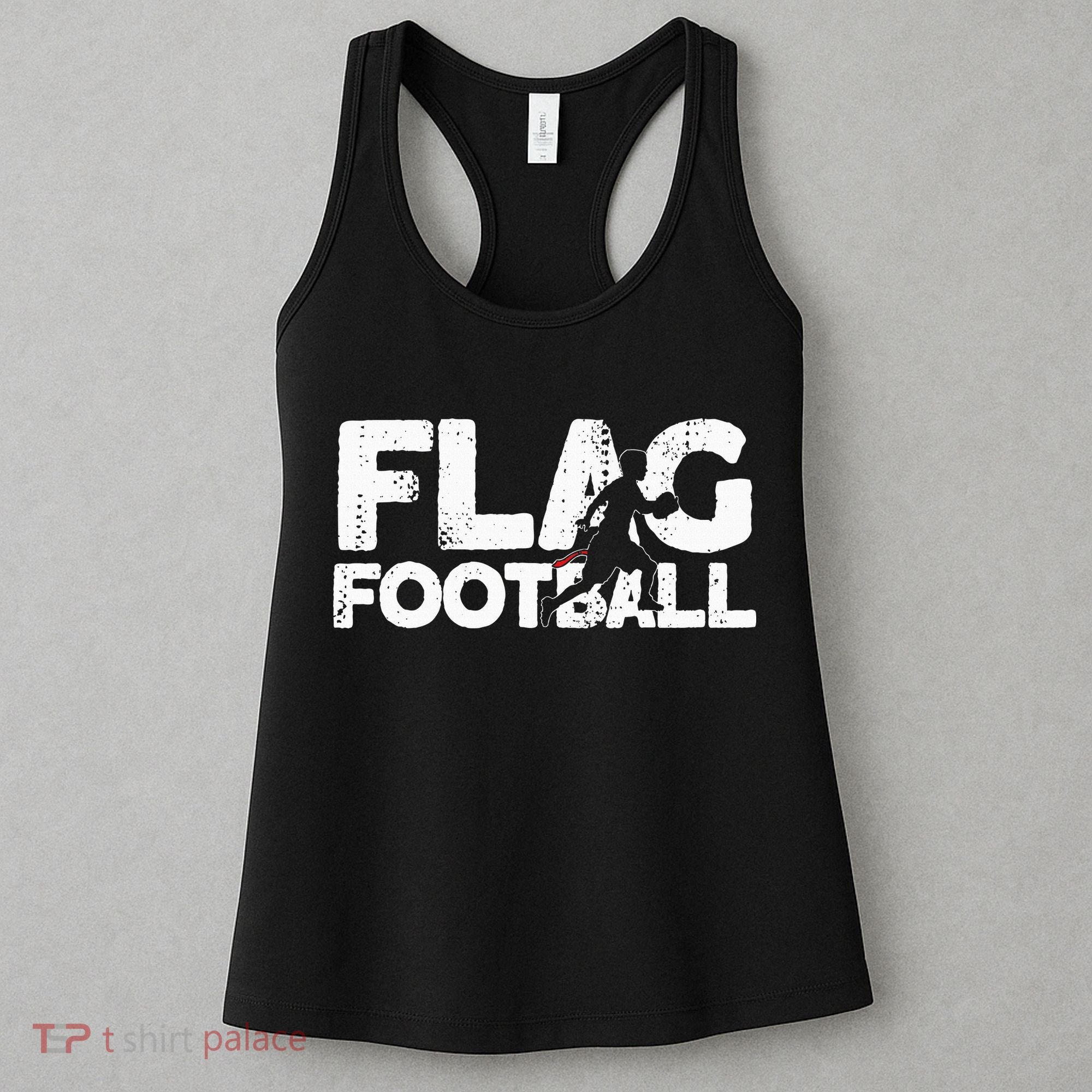 Flag Football Silhouette On Flag Football Women's Tank Top