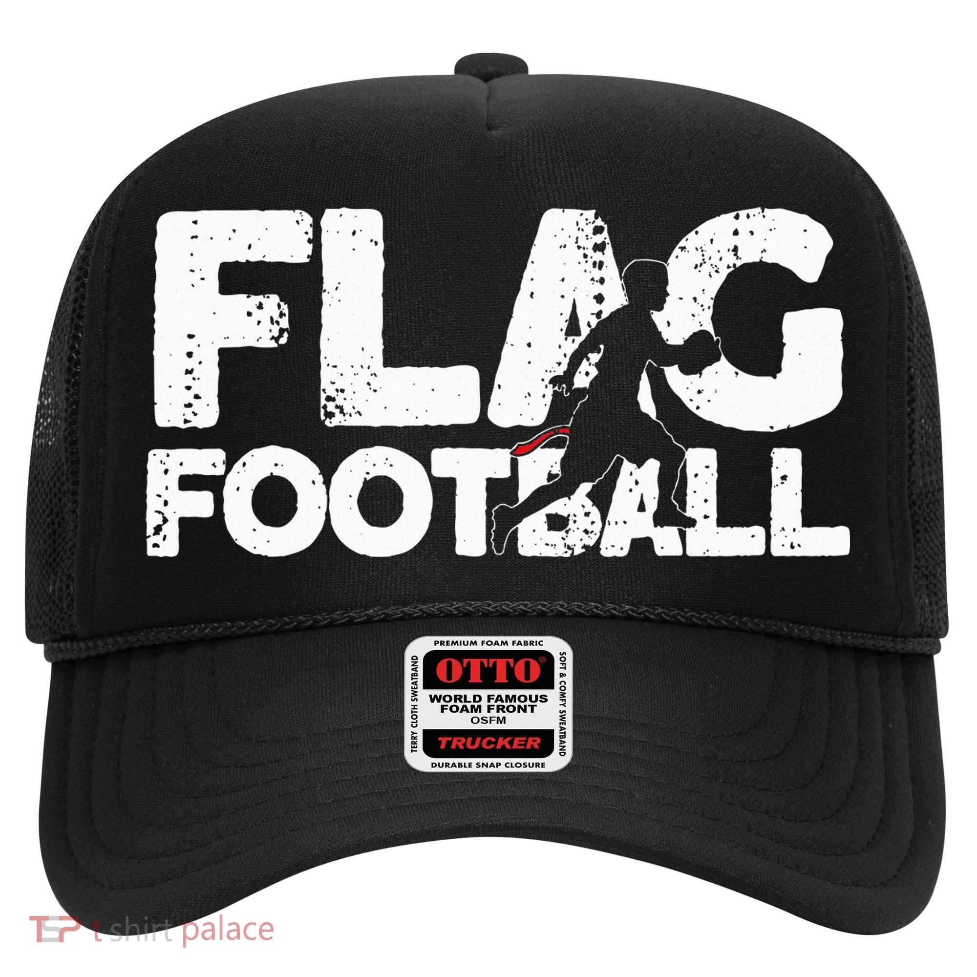 Flag Football Silhouette On Flag Football Hat