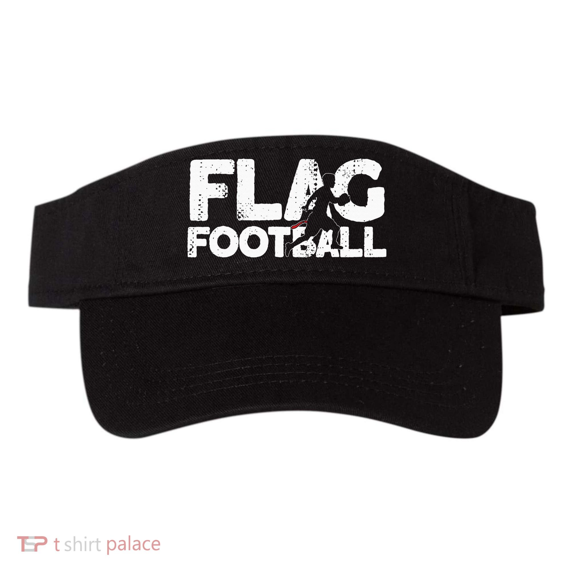 Flag Football Silhouette On Flag Football Visor