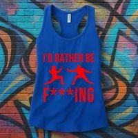 Funny Fencing Sport Gift Cute Fencers Fighters Meaningful Gift Women's Tank Top thumb 3