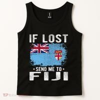Fiji Flag Souvenir If Lost Send Me To Fiji Tank Top thumb 2