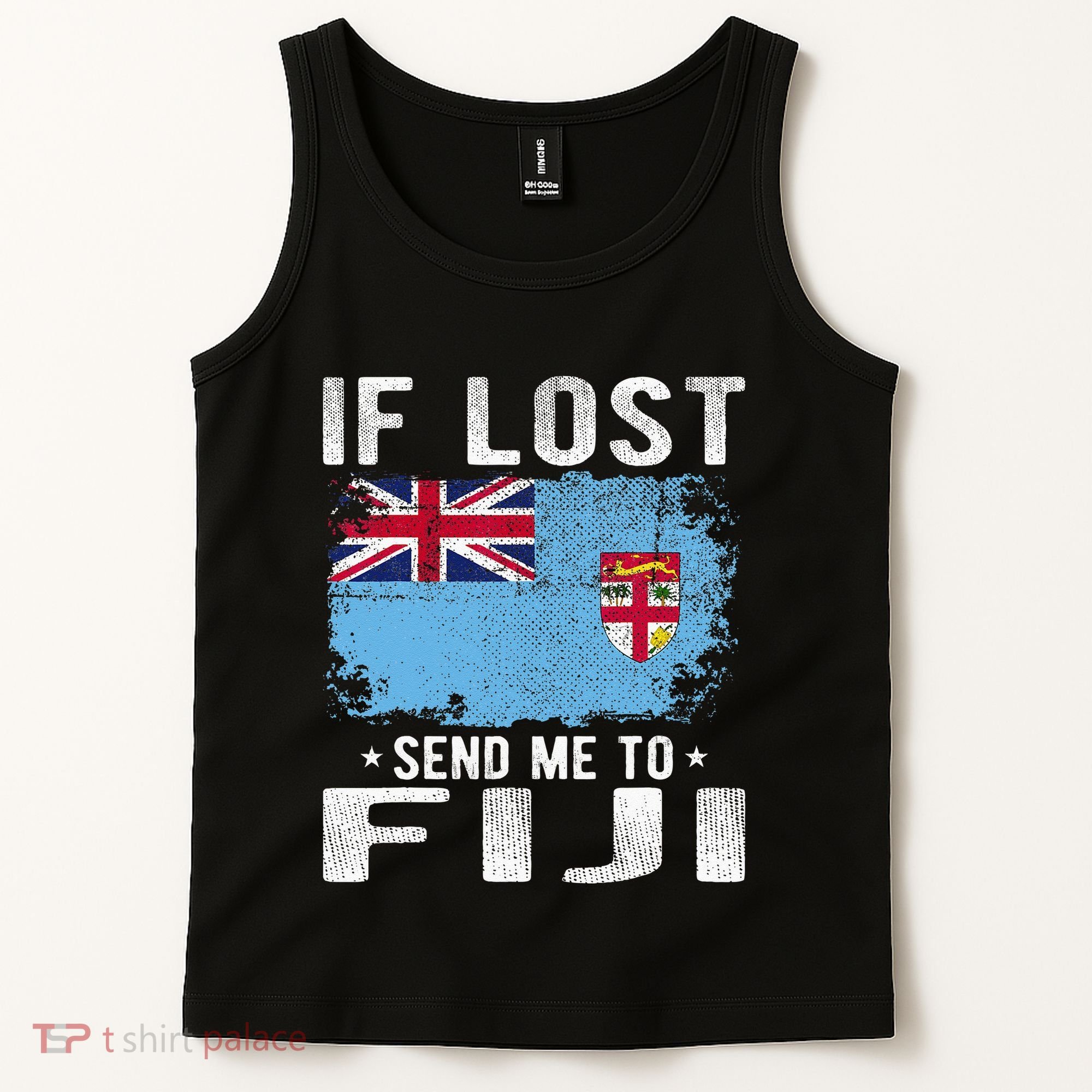 Fiji Flag Souvenir If Lost Send Me To Fiji Tank Top