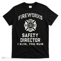 Funny FIREWORKS SAFETY DIRECTOR Firefighter America Red Pyro T-Shirt thumb 0