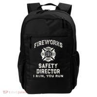 Funny FIREWORKS SAFETY DIRECTOR Firefighter America Red Pyro Backpack thumb 0