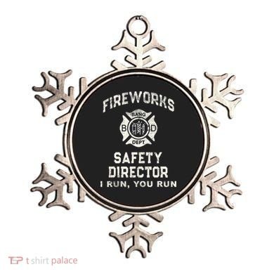 Funny FIREWORKS SAFETY DIRECTOR Firefighter America Red Pyro Ornament