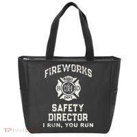 Funny FIREWORKS SAFETY DIRECTOR Firefighter America Red Pyro Tote Bag thumb 0