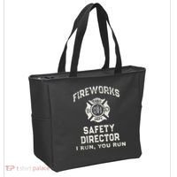Funny FIREWORKS SAFETY DIRECTOR Firefighter America Red Pyro Tote Bag thumb 2