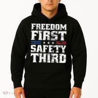 Freedom First Safety Third Fireworks 4th July Patriotic Men Hoodie thumb 2