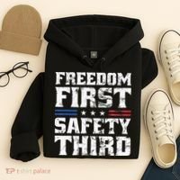 Freedom First Safety Third Fireworks 4th July Patriotic Men Hoodie thumb 4