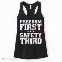 Freedom First Safety Third Fireworks 4th July Patriotic Men Women's Tank Top thumb 0