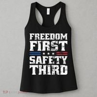 Freedom First Safety Third Fireworks 4th July Patriotic Men Women's Tank Top thumb 3