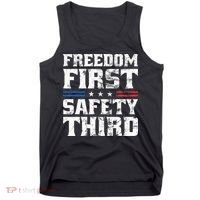 Freedom First Safety Third Fireworks 4th July Patriotic Men Tank Top thumb 0