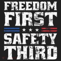 Freedom First Safety Third Fireworks 4th July Patriotic Men Golf Towel thumb 3
