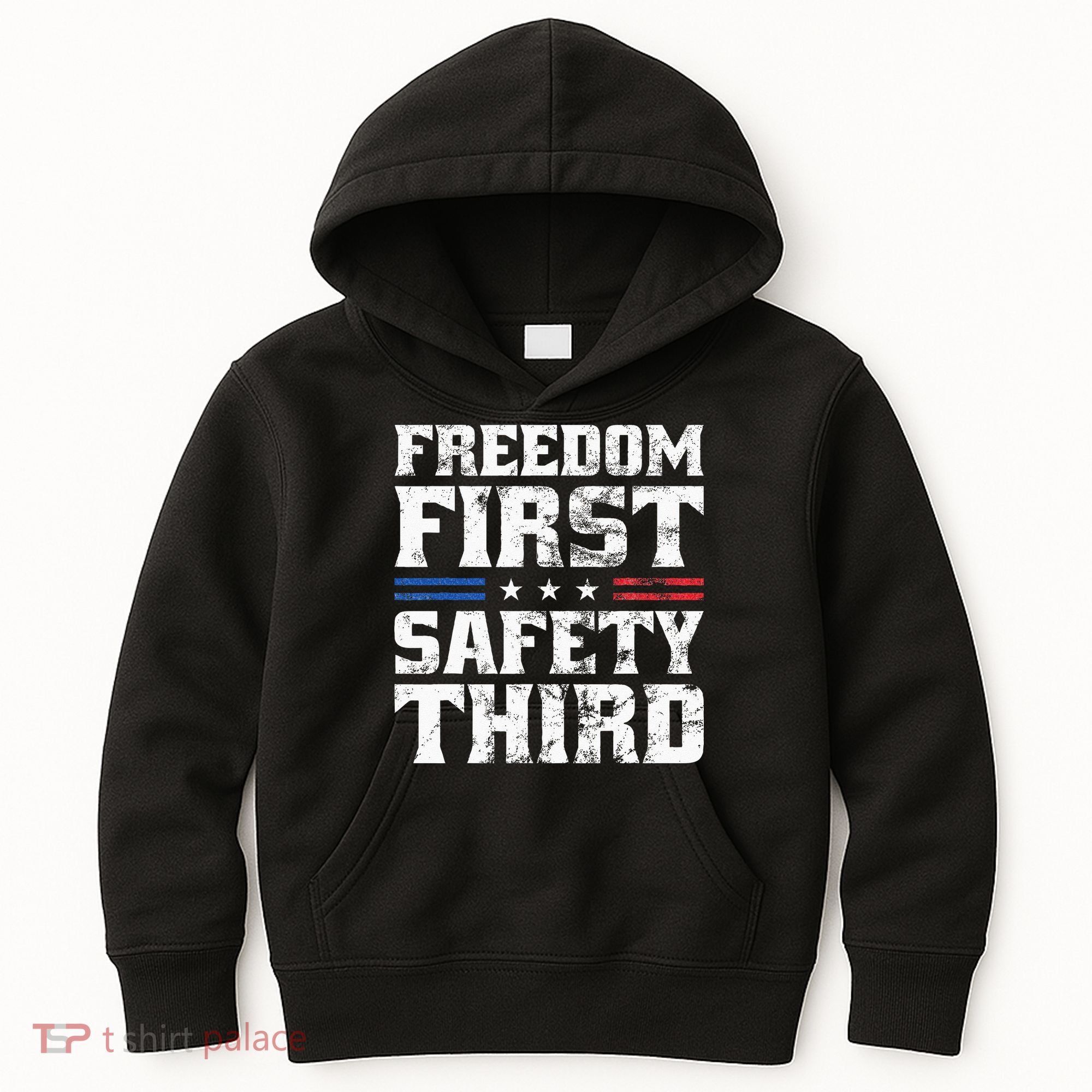 Freedom First Safety Third Fireworks 4th July Patriotic Men Kids Hoodie