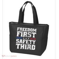 Freedom First Safety Third Fireworks 4th July Patriotic Men Tote Bag thumb 3