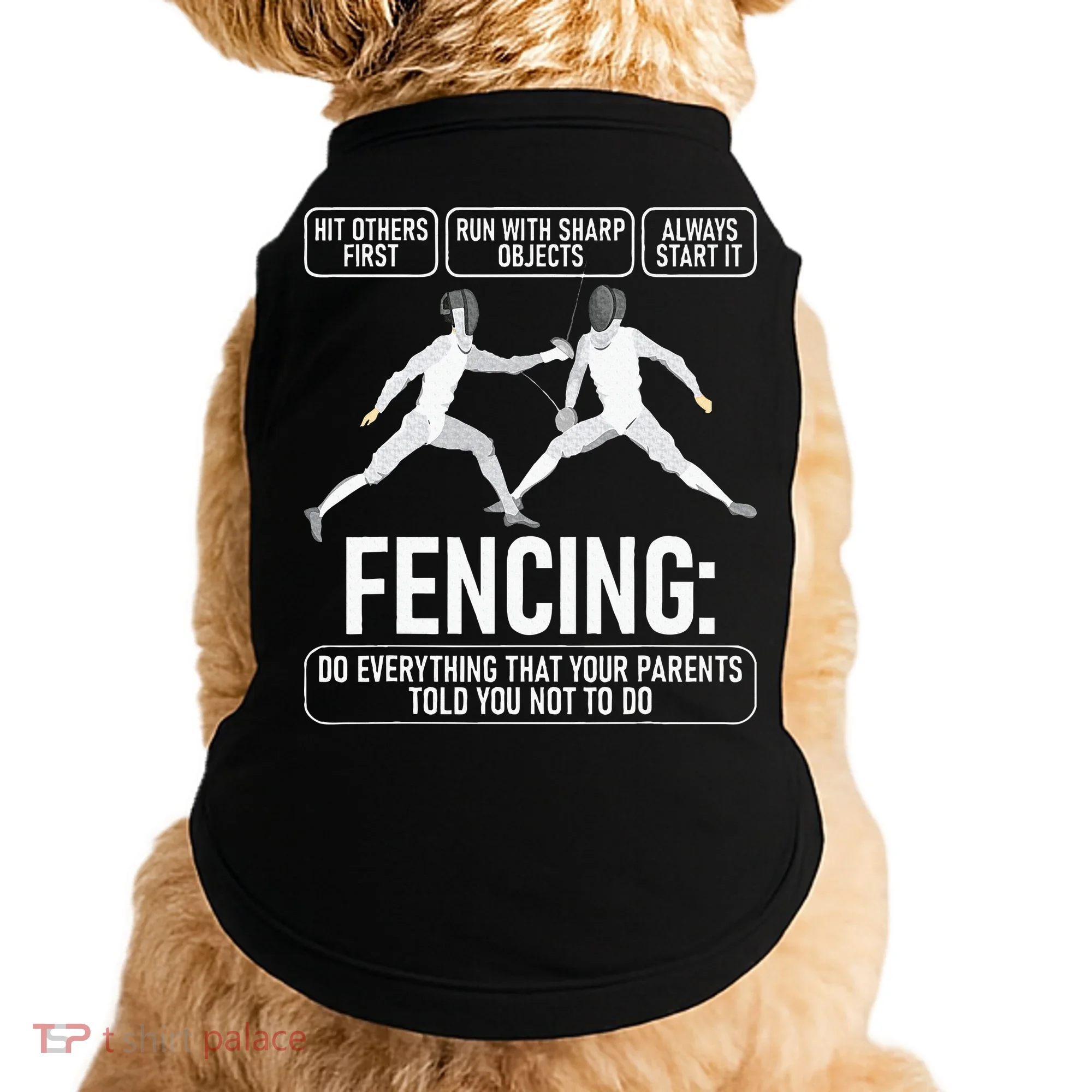 Fencing Fencer Swordsman Swordmanship Sabre Epee Doggie Tank