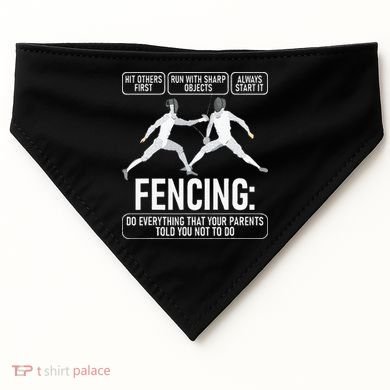 Fencing Fencer Swordsman Swordmanship Sabre Epee USA-Made Doggie Bandana