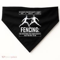 Fencing Fencer Swordsman Swordmanship Sabre Epee USA-Made Doggie Bandana thumb 0
