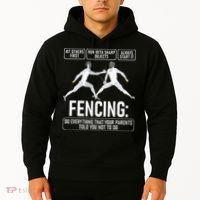 Fencing Fencer Swordsman Swordmanship Sabre Epee Hoodie thumb 2