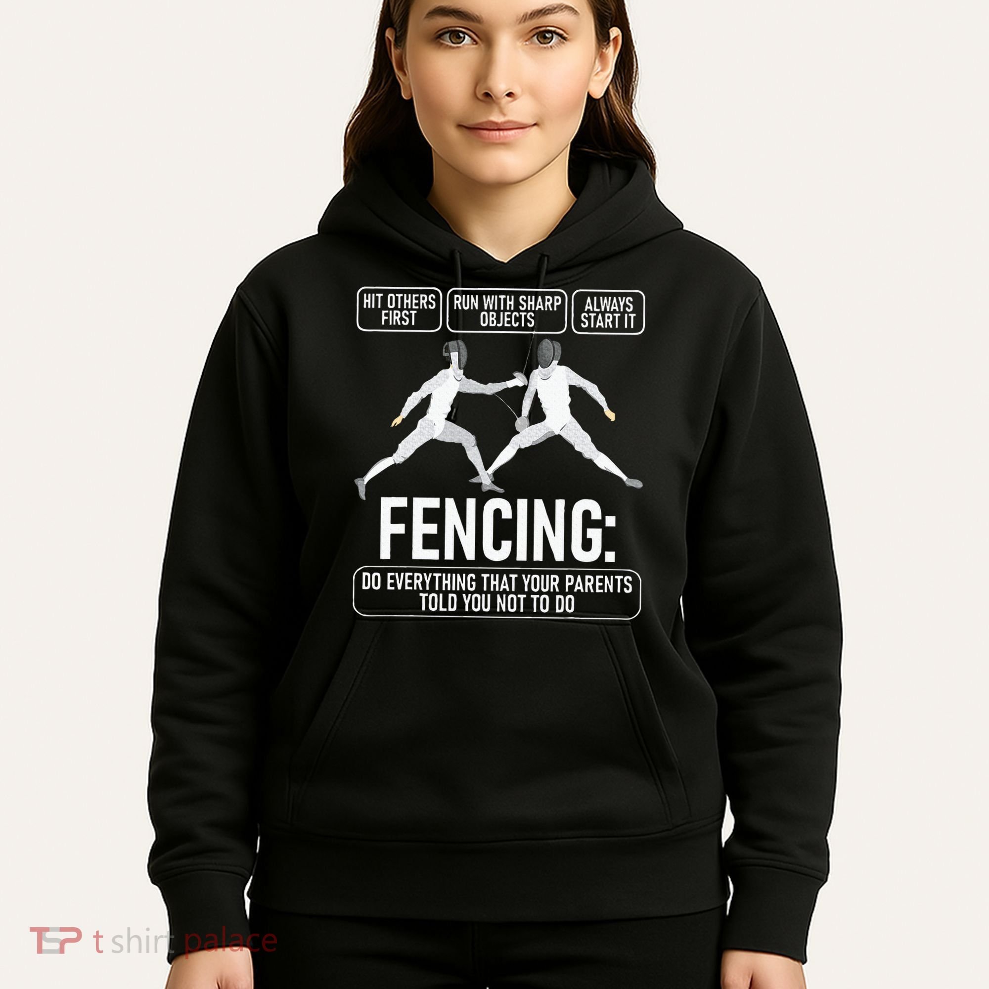Fencing Fencer Swordsman Swordmanship Sabre Epee Hoodie