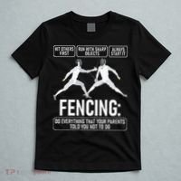 Fencing Fencer Swordsman Swordmanship Sabre Epee T-Shirt thumb 5