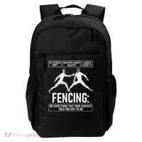 Fencing Fencer Swordsman Swordmanship Sabre Epee Backpack thumb 0
