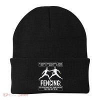Fencing Fencer Swordsman Swordmanship Sabre Epee Beanie thumb 0