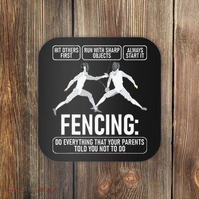 Fencing Fencer Swordsman Swordmanship Sabre Epee Coaster